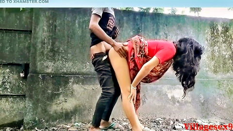 Indian village wife bent over for outdoor doggy sex by Villagesex91