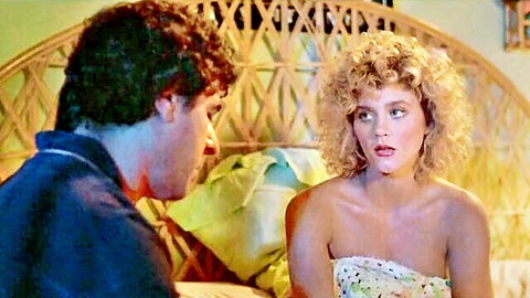 Ginger Lynn in intimate couple scene from Taboo 4, blonde 80s star
