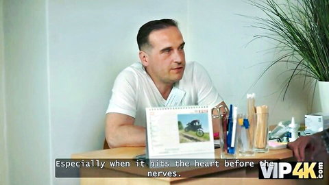 Doctor Steve Q in office seduction scene with patient Andrea, VIP4K