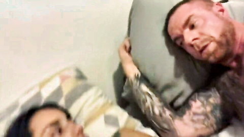 Amateur South American woman in anal sex with bearded tattooed partner