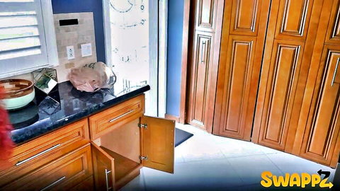 Lilibet Saunders and Archer Ali in Daughter Swap kitchen tease