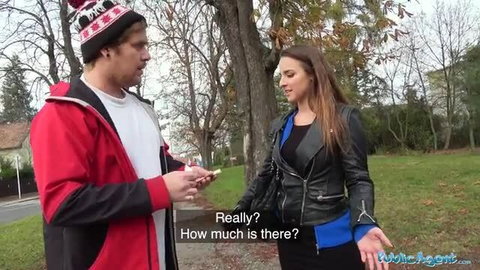 Amirah Adara asks price in outdoor Public Agent pickup tease