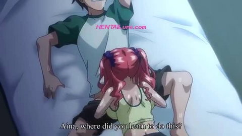 Sister Breeder Ep.2: Redhead teen Aina rides cock cowgirl in hentai