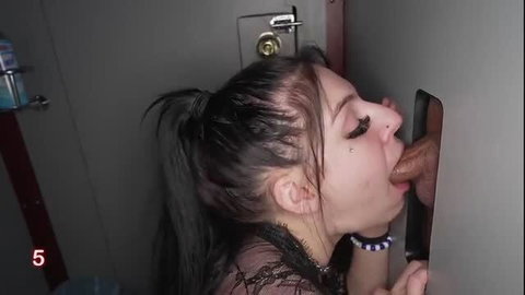 Ak47 Girl sucks BBC at GloryHoleSwallow glory hole