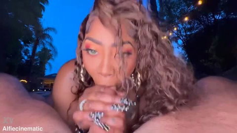 POV pounding with busty ebony Victoria Cakes giving sloppy head