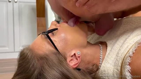 Summer Rose gets facefucked in glasses during threesome with Callie Brooks & John Bishop