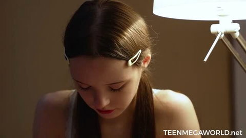 Dakota Doll schoolgirl studying, horny teen look