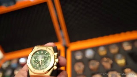 Alexa Payne with Teddy Tarantino watch collection luxury gold timepiece