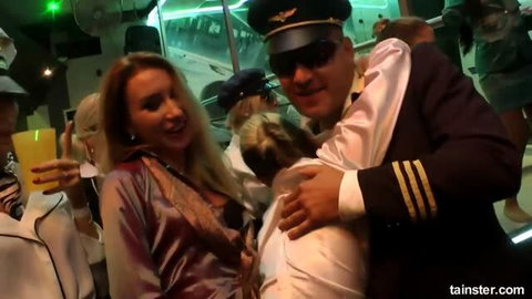 Alexa Tomas in pilot uniform during DSO Airbang Alliance adult party
