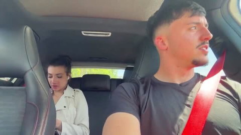 Emily Pink and Yeri Blue in car ride, Yeri Blue driving