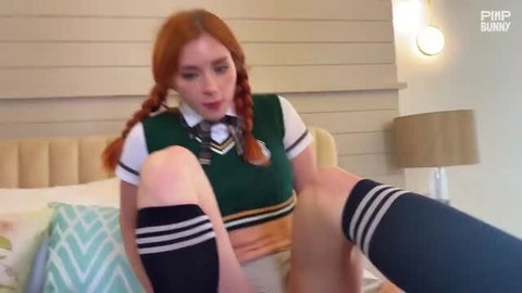 Sweetie Fox in schoolgirl uniform taking dick