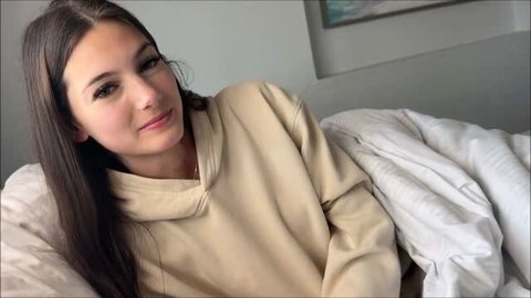 Sophie in oversized hoodie during sick day step sis scene