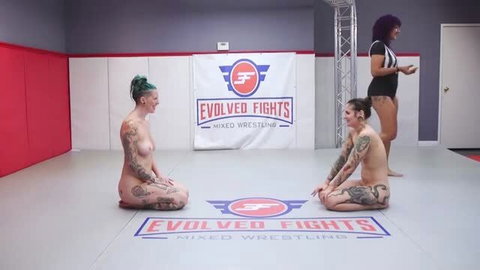 Luna Lovely vs Nikki Zee nude wrestling match thumbnail